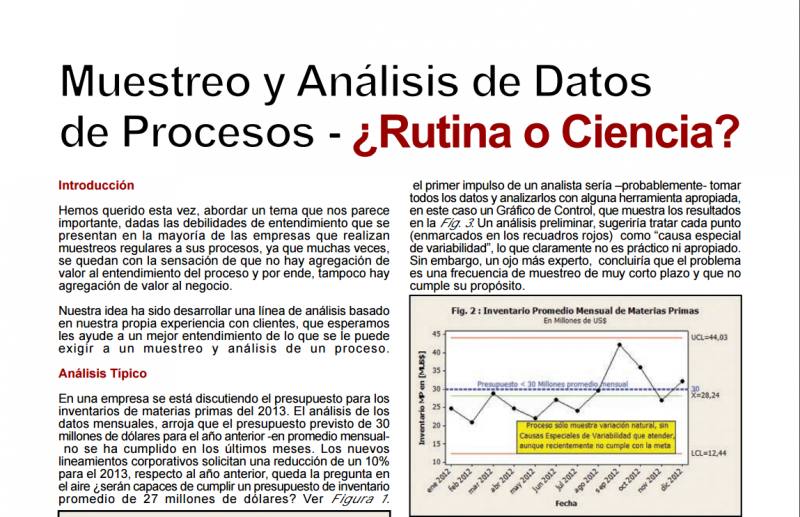 Muestreo y analisis – Quality